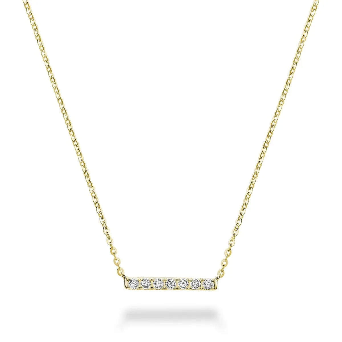 10K Gold Diamond Bar Necklace