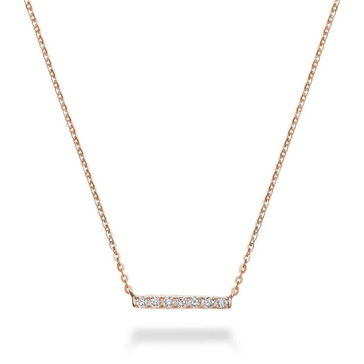 10K Gold Diamond Bar Necklace