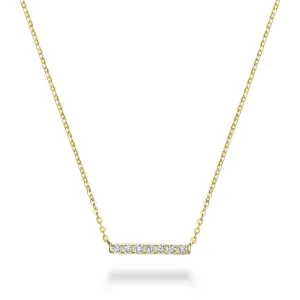 10K Gold Diamond Bar Necklace