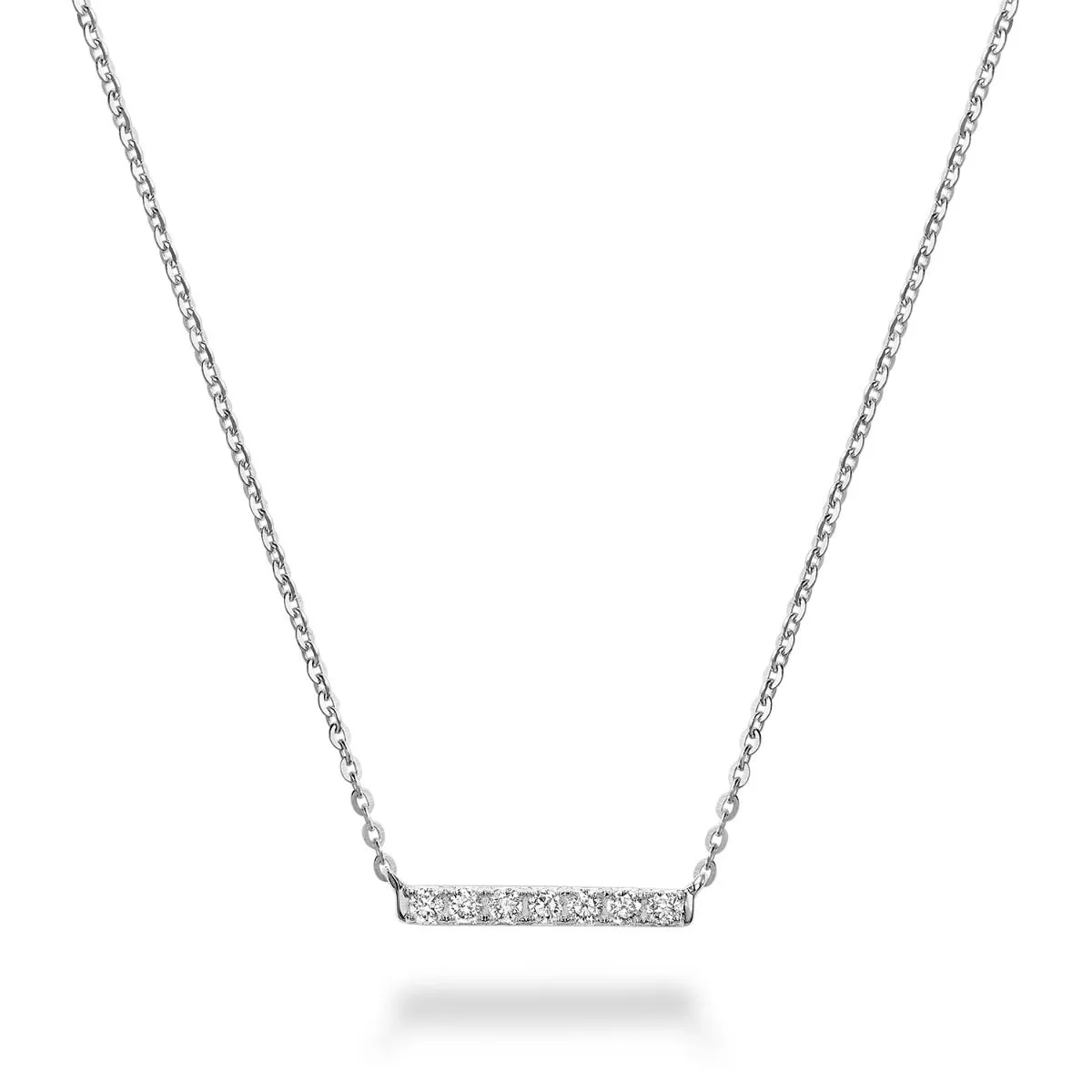 10K Gold Diamond Bar Necklace