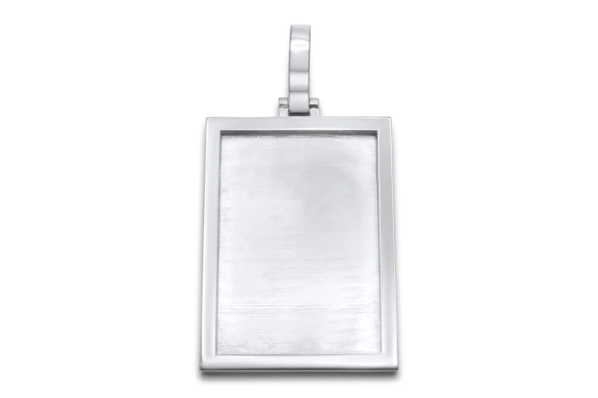 10k Solid Rose Gold Rectangle Picture Pendant