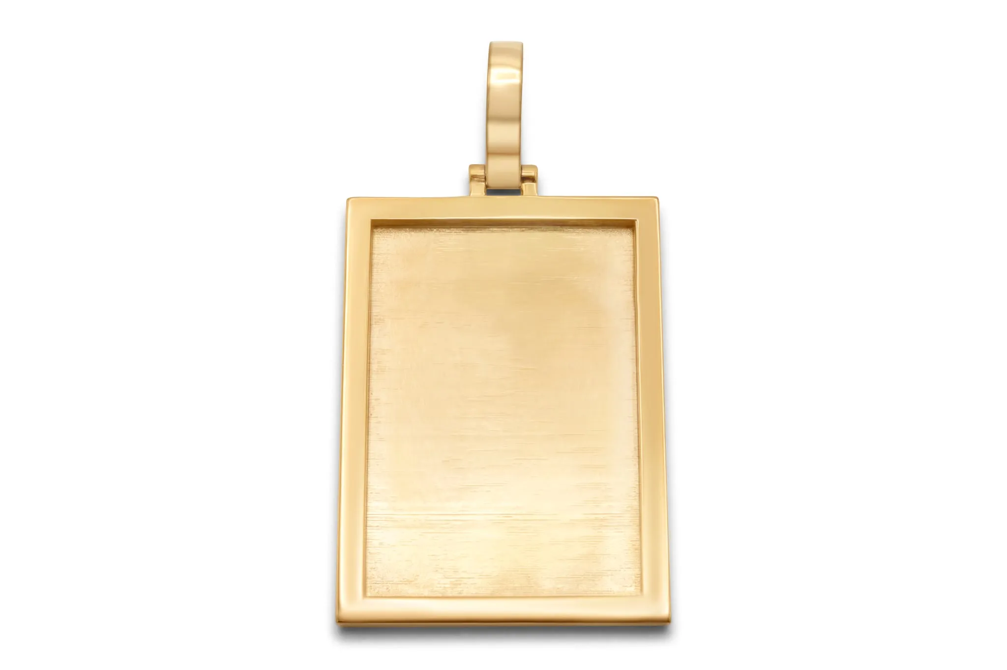 10k Solid Rose Gold Rectangle Picture Pendant