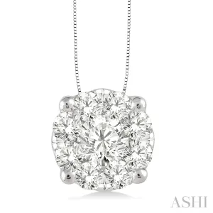 1/4 Ctw Lovebright Round Cut Diamond Pendant