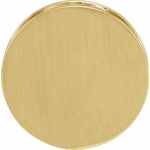 14K White Engravable Disc Pendant