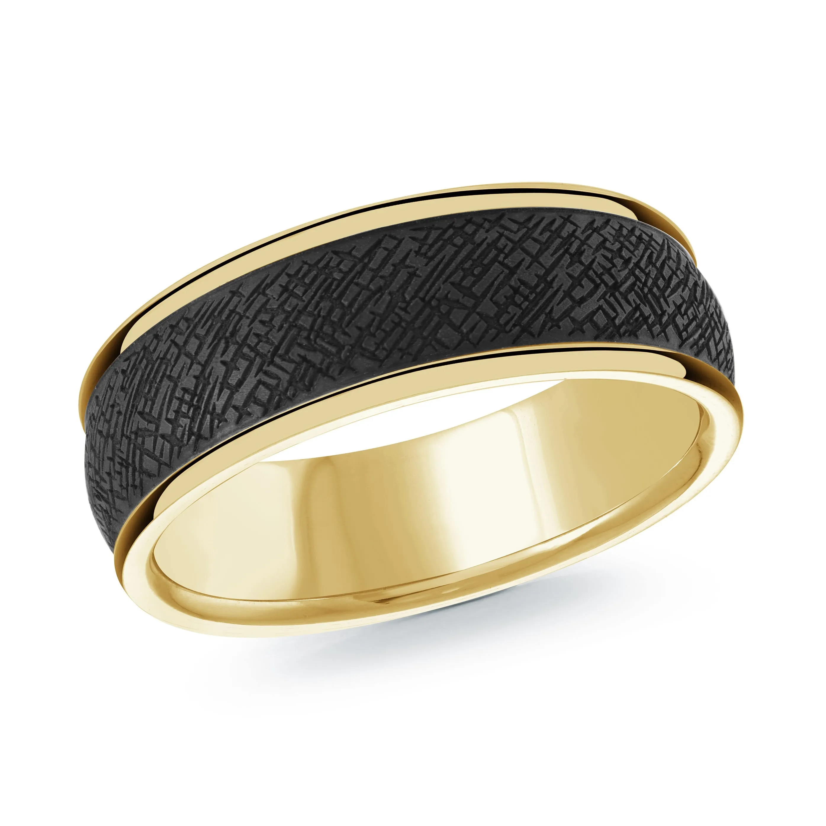 14K Yellow Gold Ring from the Noir Collection by Malo - MRDA-168-7Y