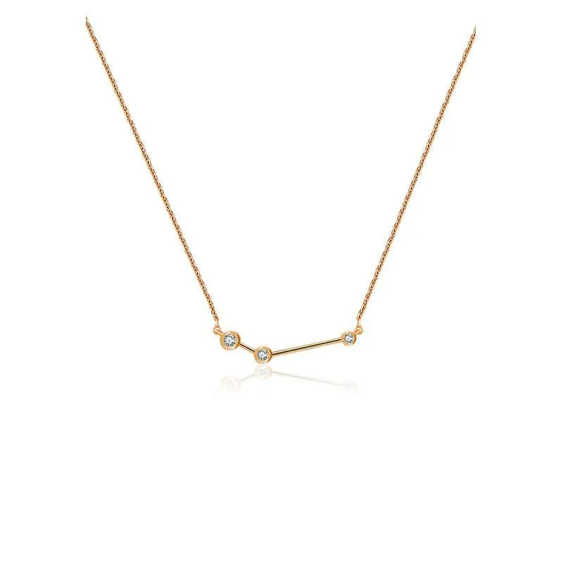 18K Gold Zodiac Constellation Diamond Necklace