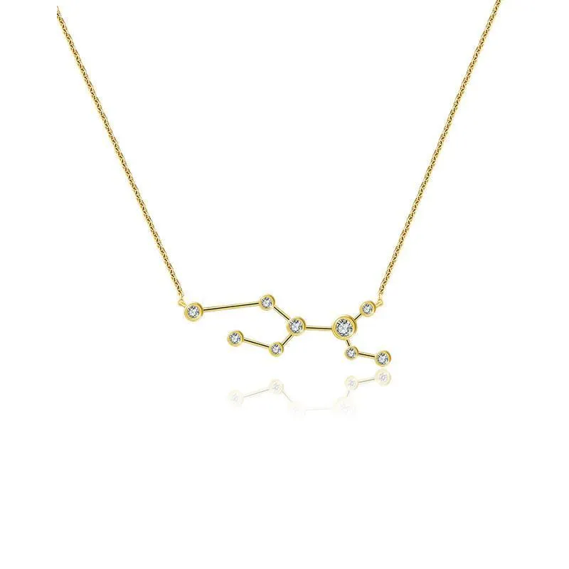 18K Gold Zodiac Constellation Diamond Necklace