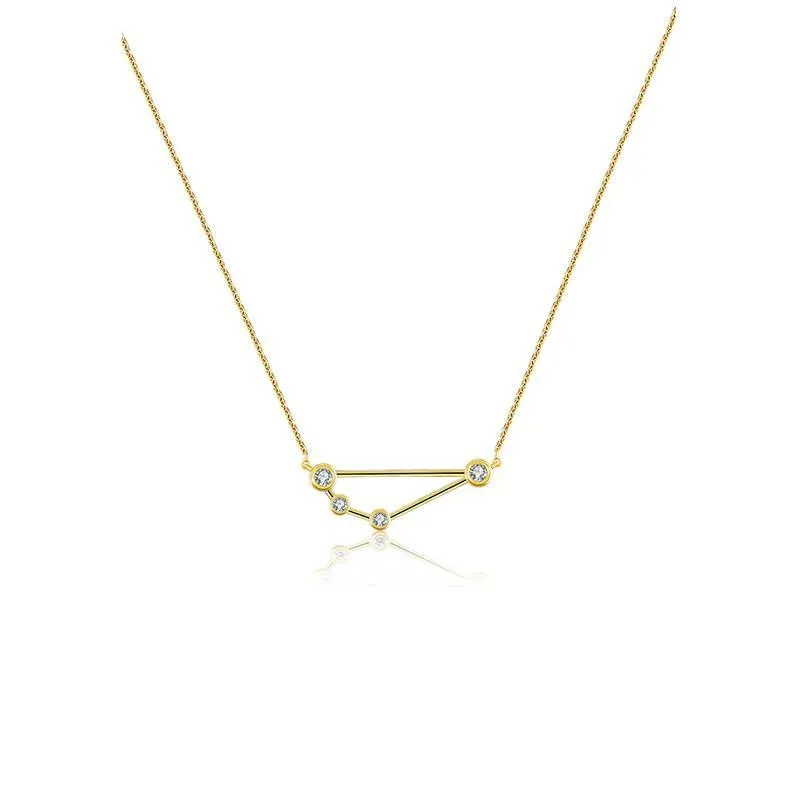 18K Gold Zodiac Constellation Diamond Necklace