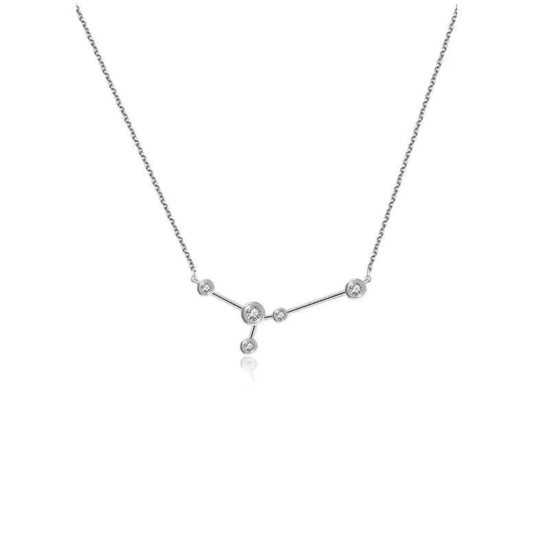 18K Gold Zodiac Constellation Diamond Necklace