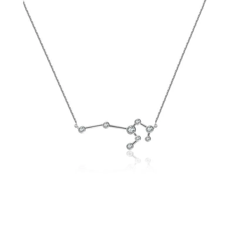 18K Gold Zodiac Constellation Diamond Necklace