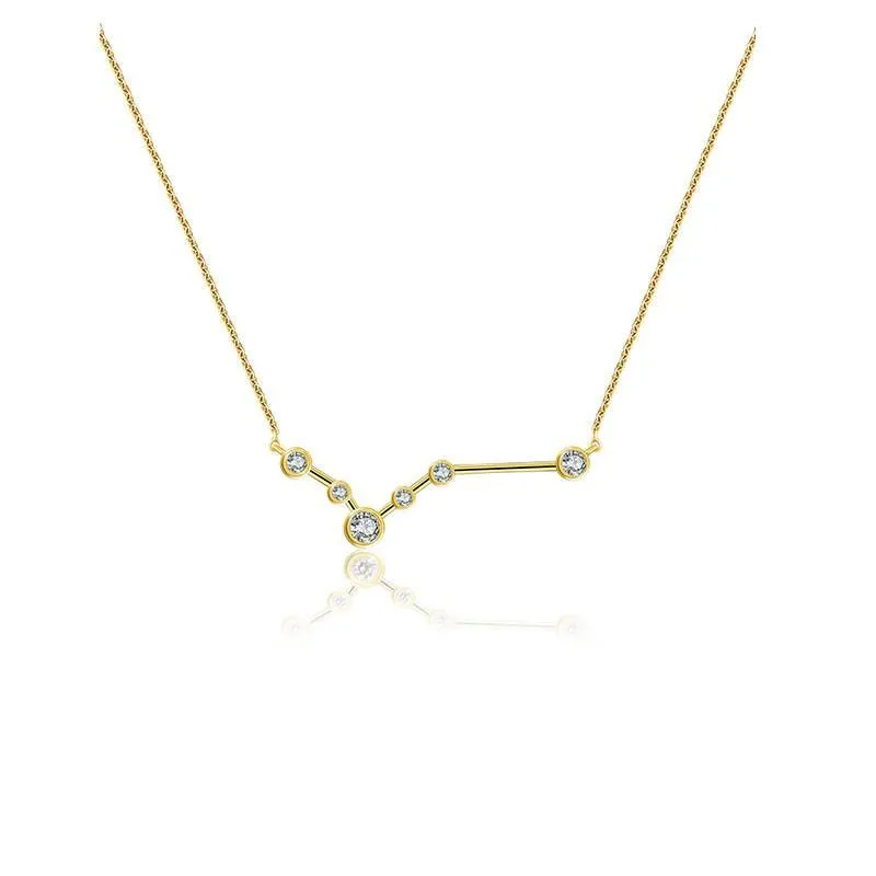 18K Gold Zodiac Constellation Diamond Necklace