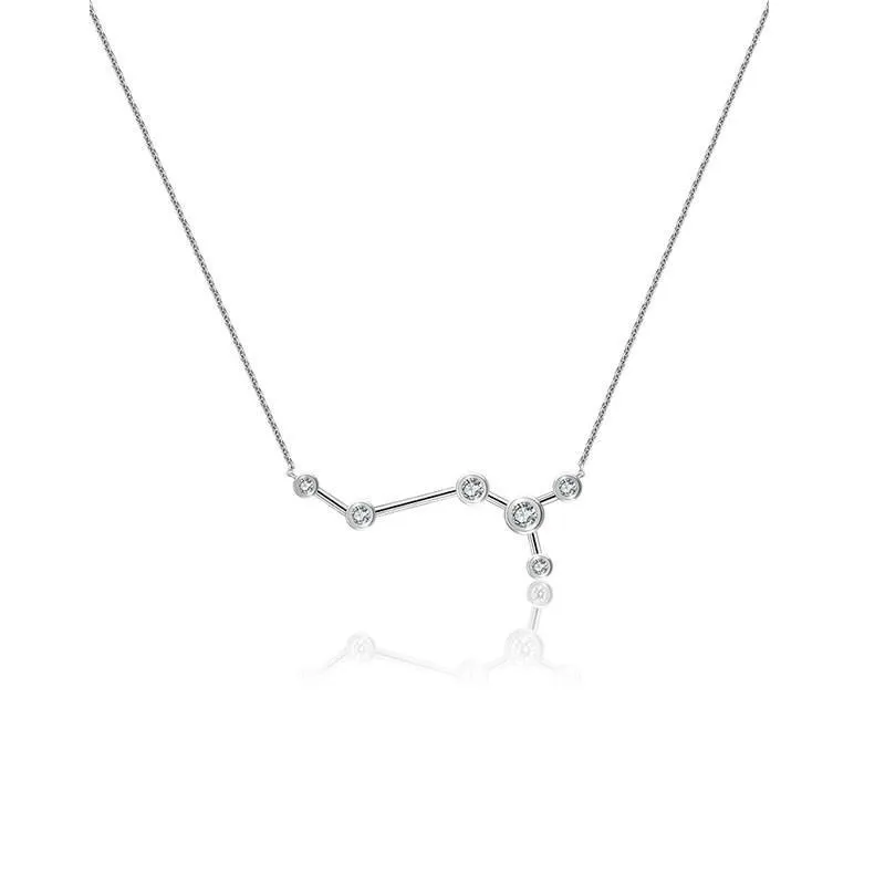 18K Gold Zodiac Constellation Diamond Necklace