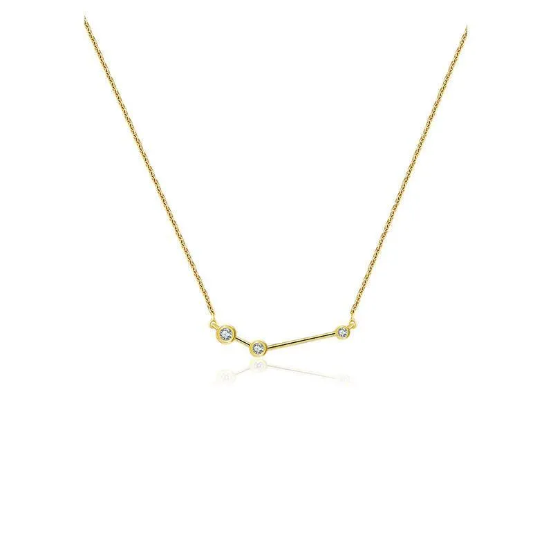 18K Gold Zodiac Constellation Diamond Necklace