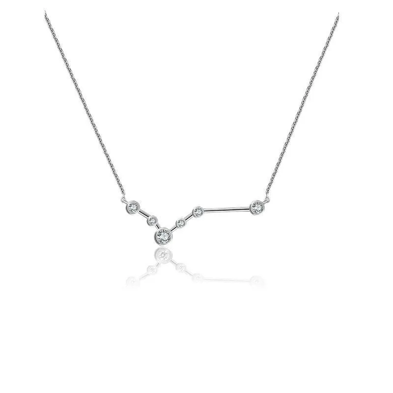 18K Gold Zodiac Constellation Diamond Necklace