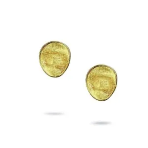 18K Lunaria Yellow Gold Stud Earrings - OB1341 Y