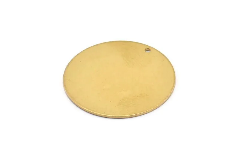 30mm Stamping Tag 10 Raw Brass Round Stamping Blanks (30x0.80mm) A0804