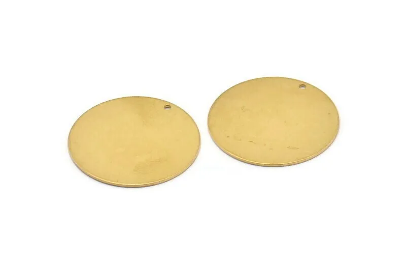 30mm Stamping Tag 10 Raw Brass Round Stamping Blanks (30x0.80mm) A0804