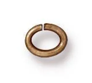 3x2mm Antiqued Brass Oval Jump Rings (Approx 500 pieces)