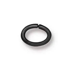 5x3.5mm Black Oval Jump Rings (Approx 100 pieces)