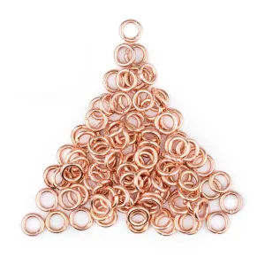 6mm Copper Round Jump Rings (Approx 100 pieces)