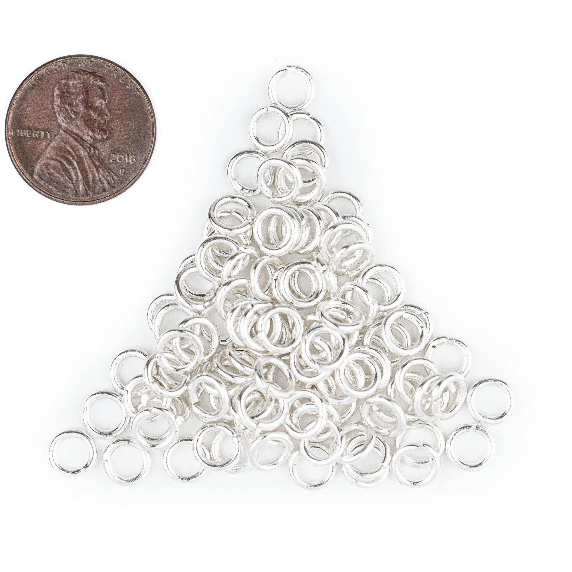 6mm Silver Round Jump Rings (Approx 100 pieces)