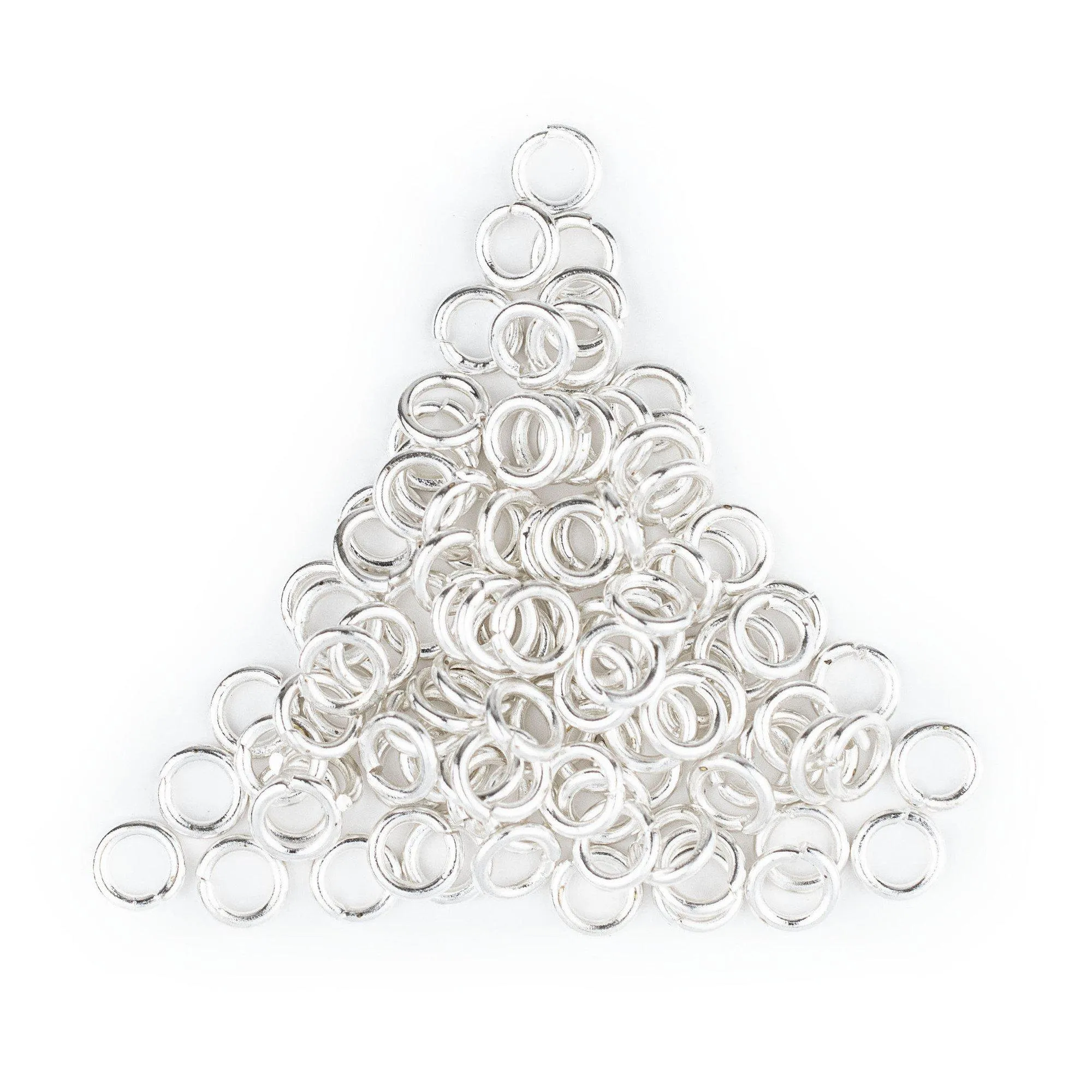 6mm Silver Round Jump Rings (Approx 100 pieces)