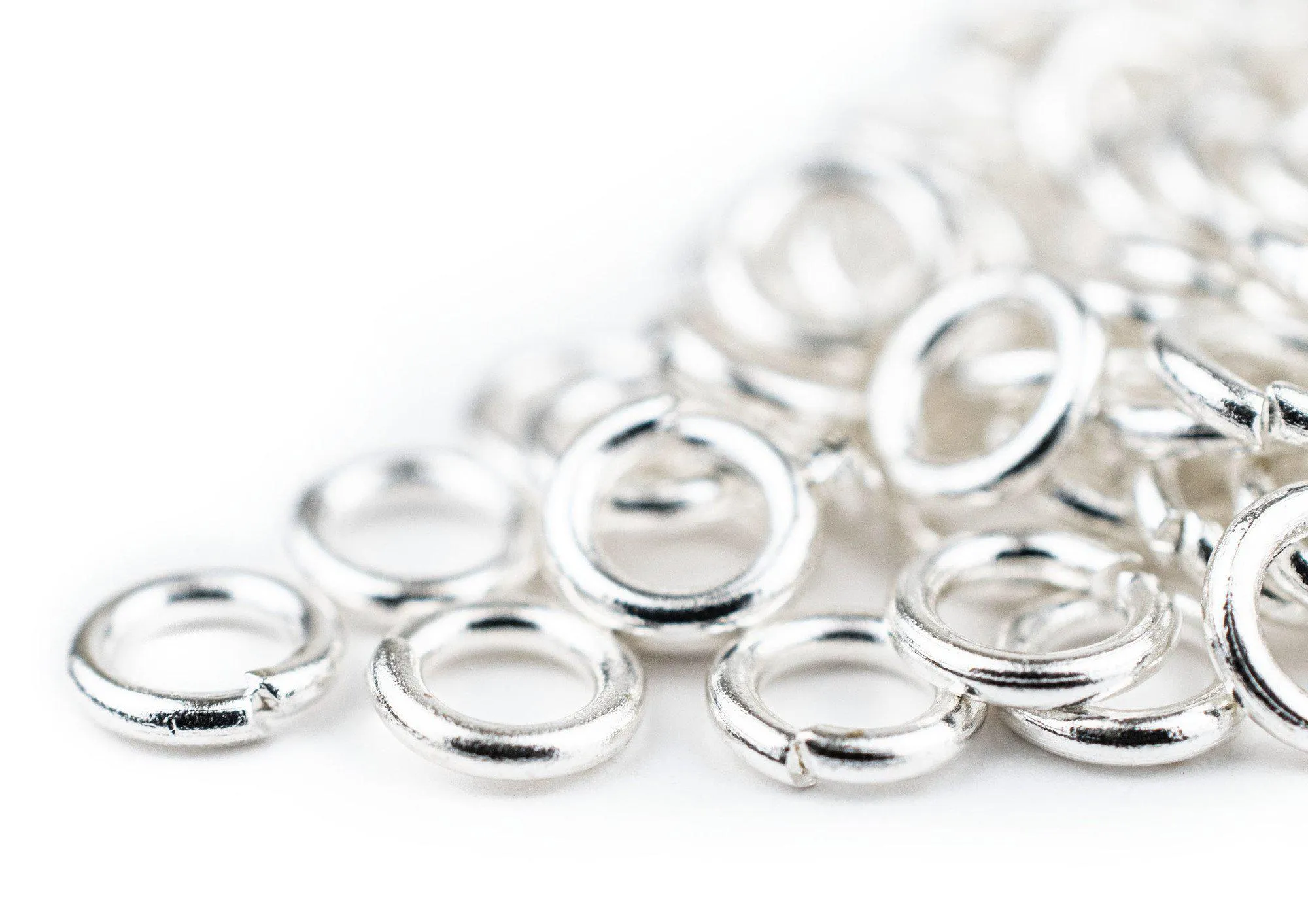 6mm Silver Round Jump Rings (Approx 100 pieces)