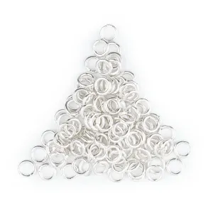 6mm Silver Round Jump Rings (Approx 100 pieces)