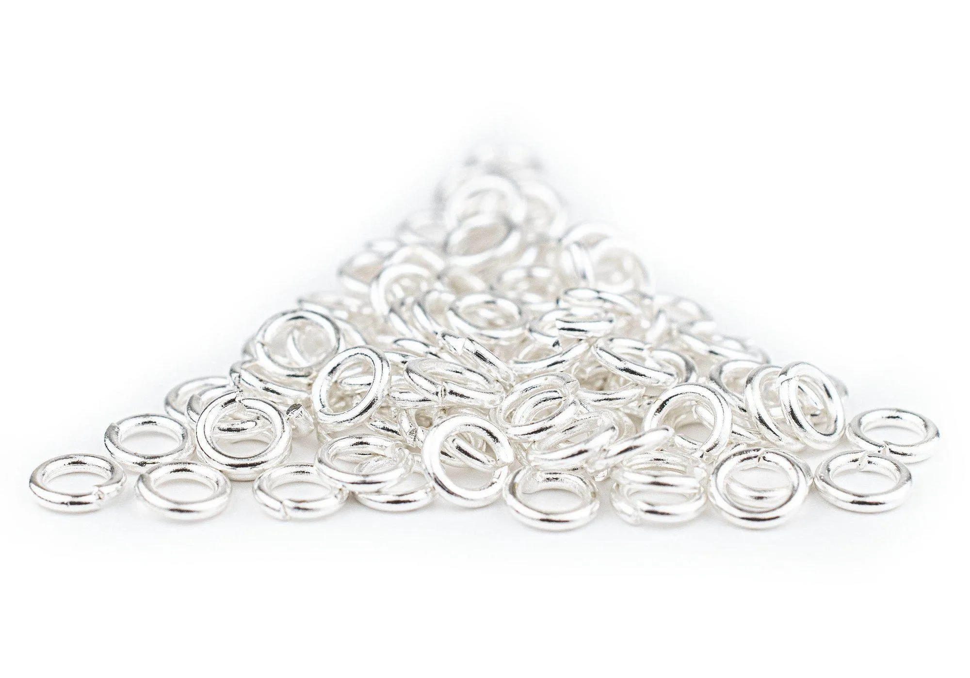 6mm Silver Round Jump Rings (Approx 100 pieces)