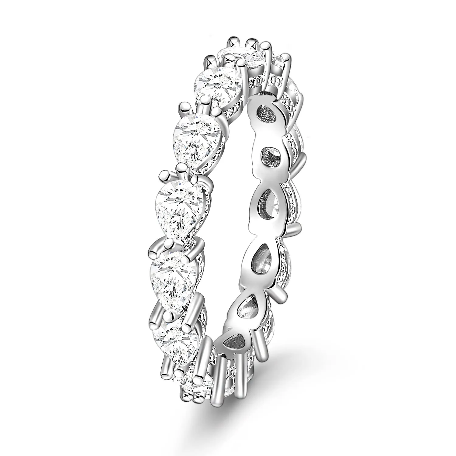 925 Sterling Silver Cubic Zirconia Stackable Ring