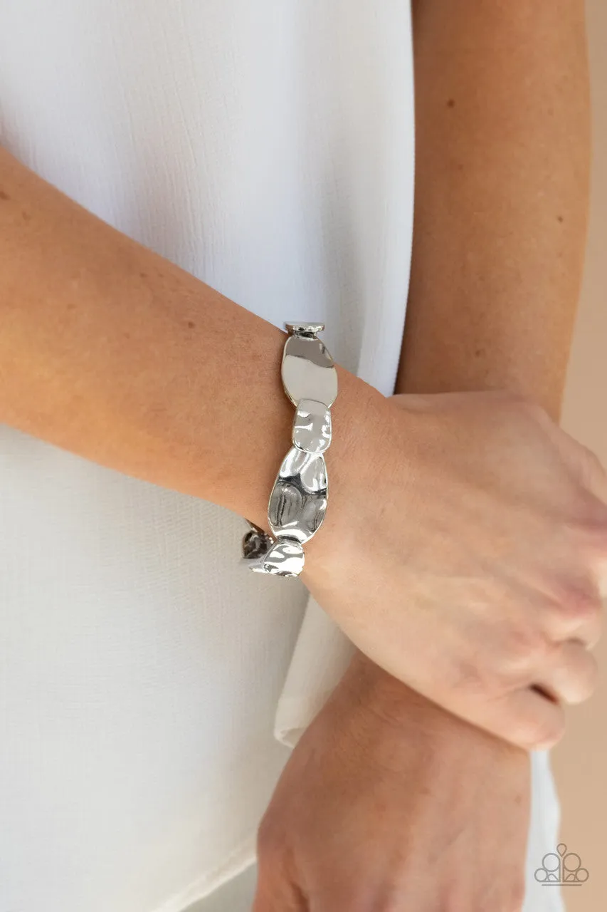 Absolutely Applique Silver Paparazzi Bracelet