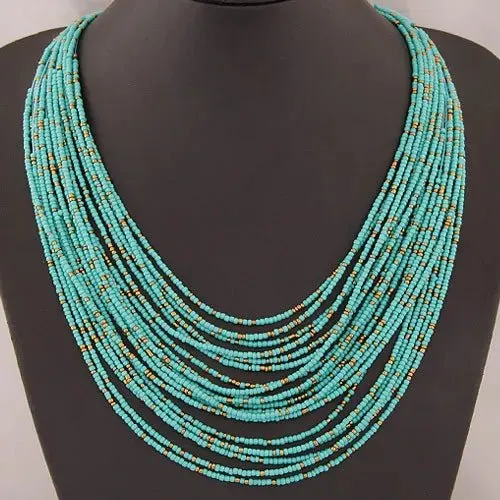 Acrylic Bead Jewelry Sets: Fashionable Necklaces and Bangles for Women - Multicolor Necklace New Jewelry Set