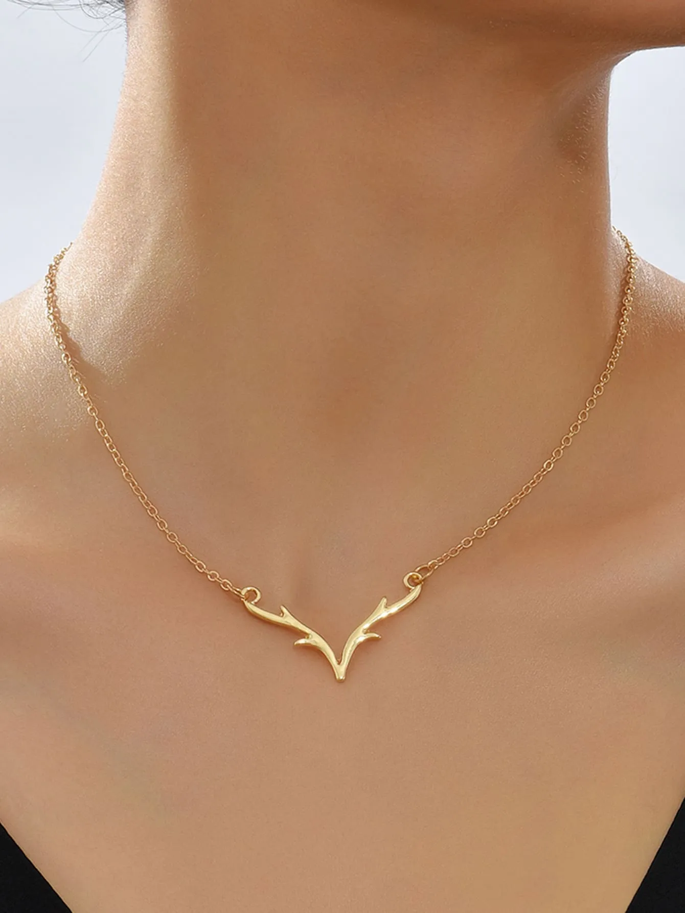 Antlers Pendant Necklace Jewelry for Women Gift for Her Necklace Accessories