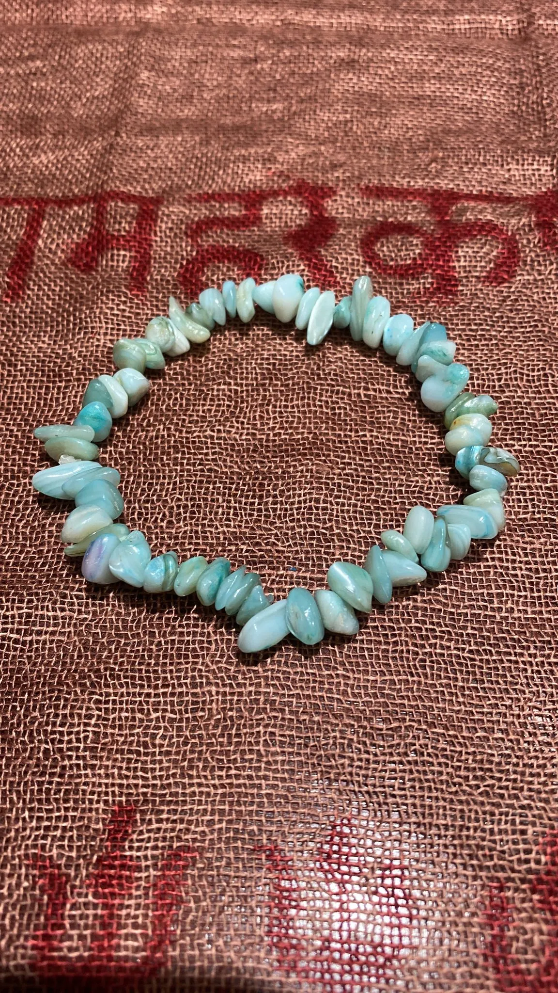 Aquamarine Chips Stretch Bracelet