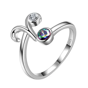 Aries Zodiac Rings Women Girls Jewelry Birthday Gift Mystic Topaz 925 Silver