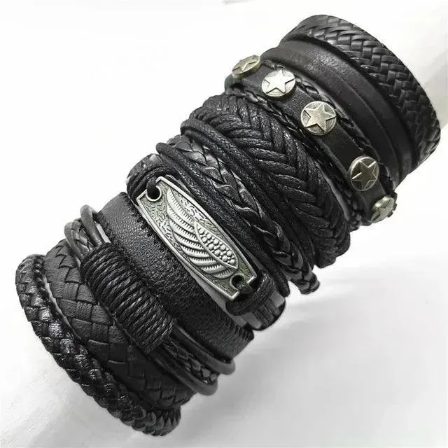 Artisan Crafted 10-Piece Woven Bracelet Collection