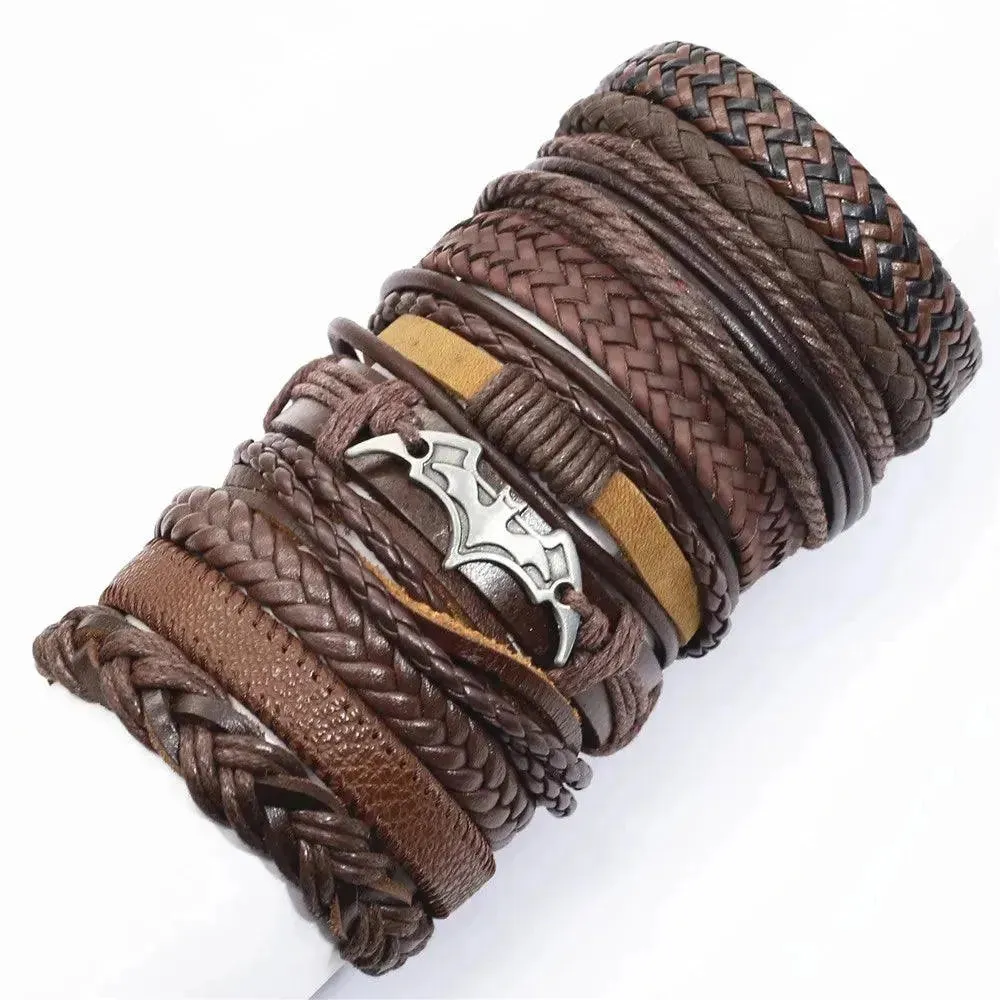 Artisan Crafted 10-Piece Woven Bracelet Collection