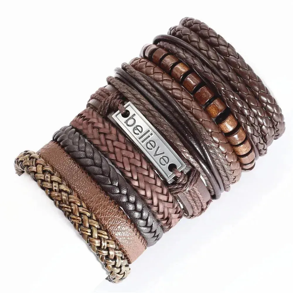 Artisan Crafted 10-Piece Woven Bracelet Collection