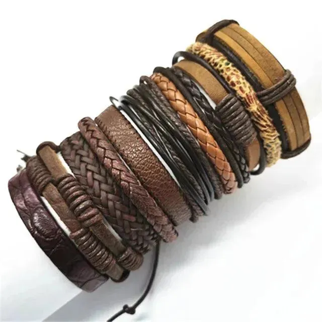 Artisan Crafted 10-Piece Woven Bracelet Collection