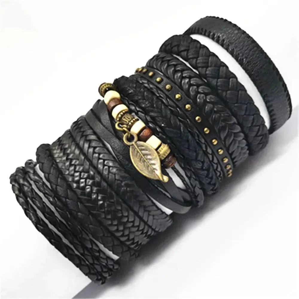 Artisan Crafted 10-Piece Woven Bracelet Collection