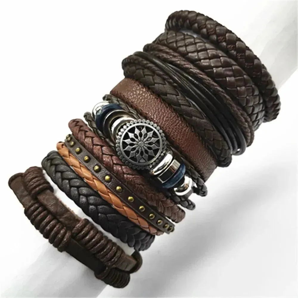 Artisan Crafted 10-Piece Woven Bracelet Collection