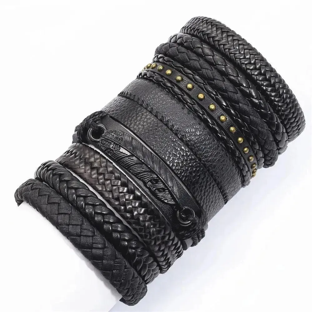 Artisan Crafted 10-Piece Woven Bracelet Collection