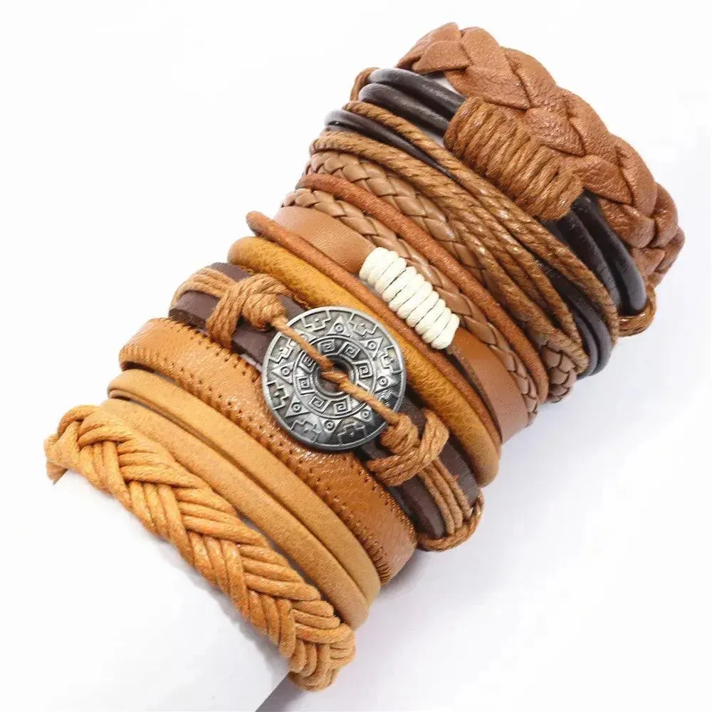 Artisan Crafted 10-Piece Woven Bracelet Collection