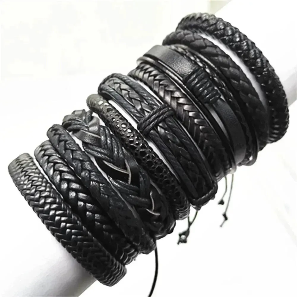 Artisan Crafted 10-Piece Woven Bracelet Collection