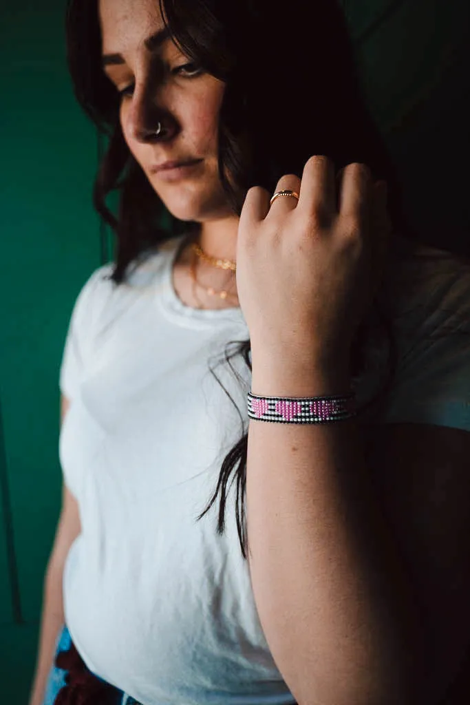 Beaded Heart Bracelet