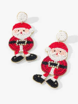 Beaded Santa Earrings