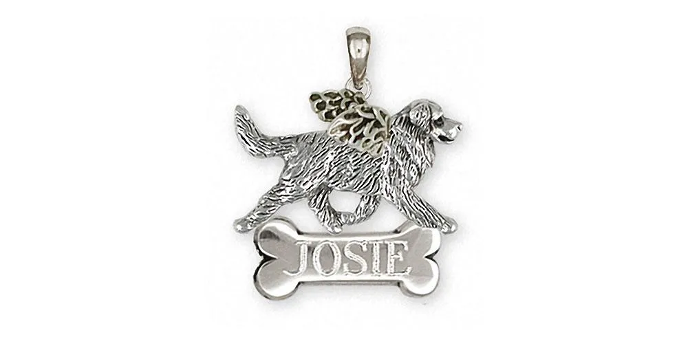 Bernese Mountain Dog Angel Pendant Jewelry Sterling Silver Handmade Dog Pendant BMD32X-ANP