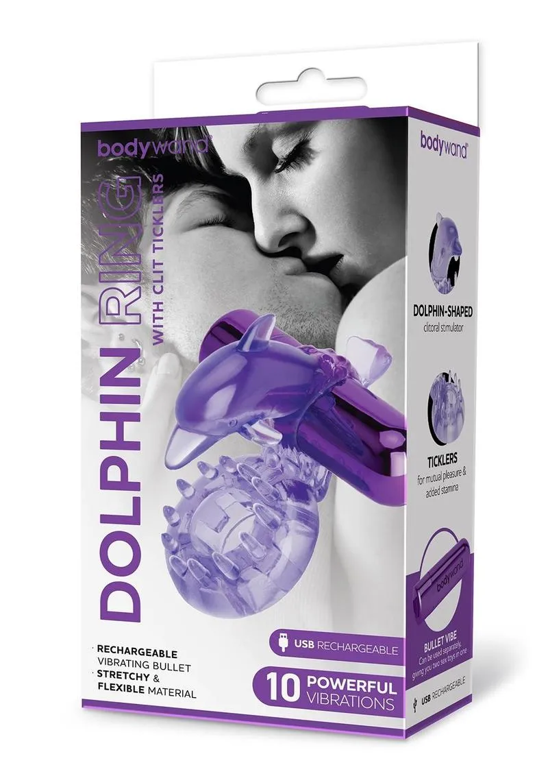 Bodywand Rechargeable Dolphin Ring with Clit Ticklers