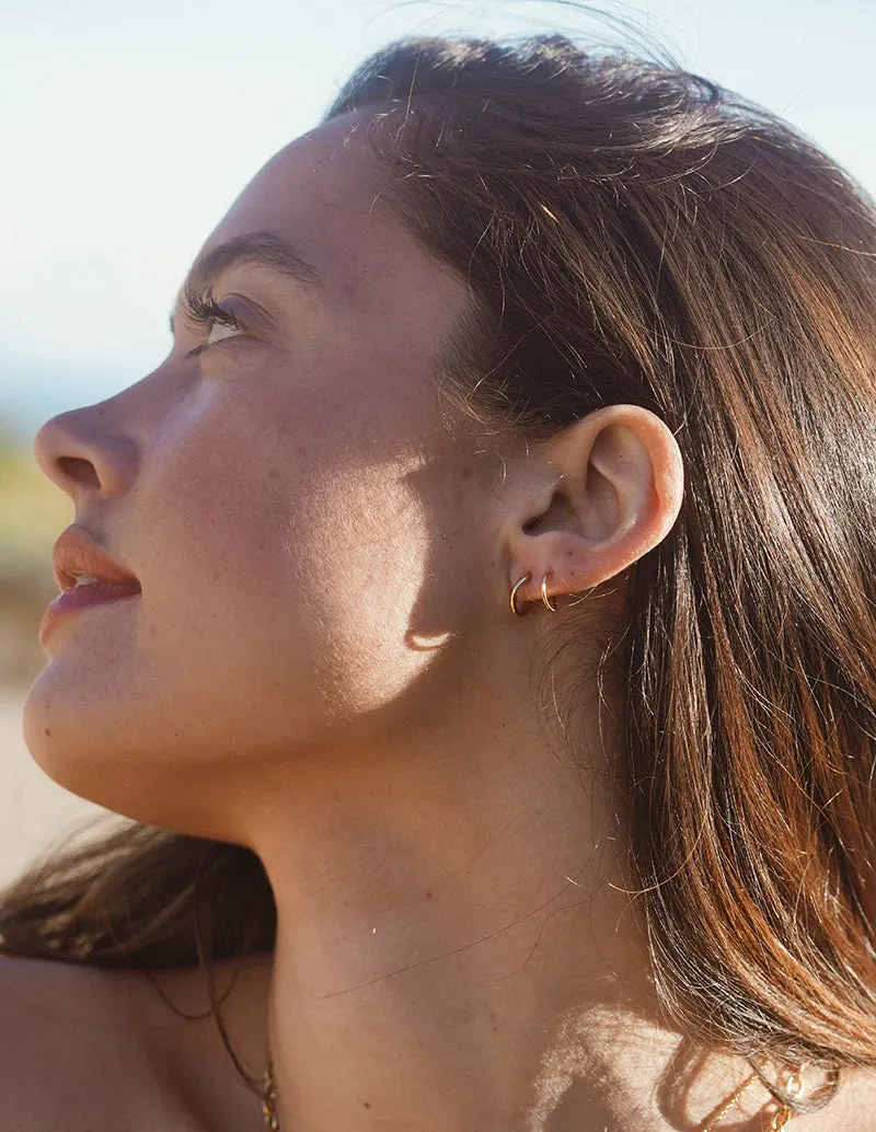 Bold Nautilus Hoops - Silver