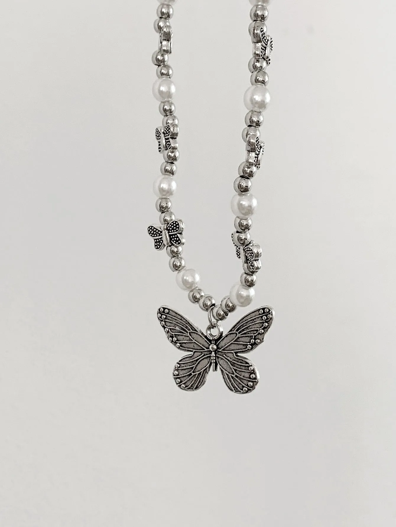 Butterfly Charm Beads Necklace Jewelry for Women Gift for Her Necklace